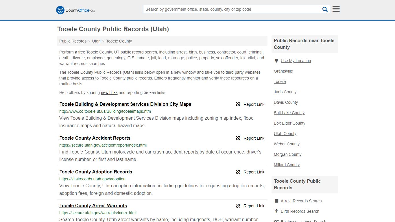Public Records - Tooele County, UT (Business, Criminal ...
